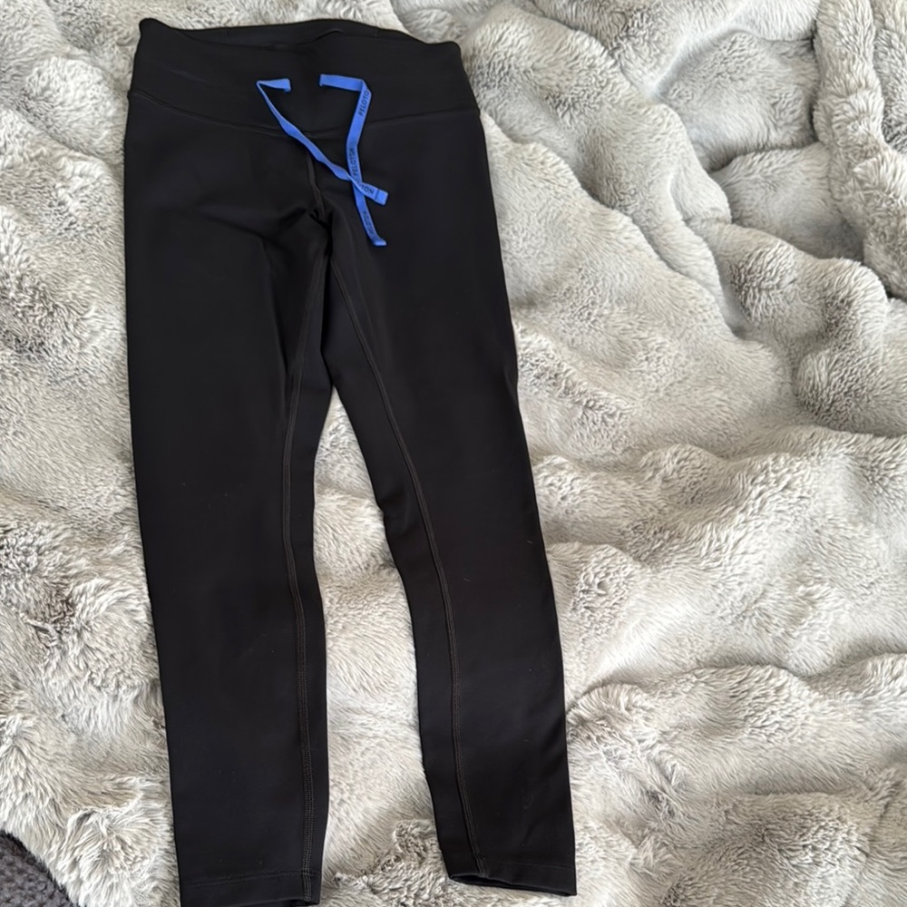 Peloton Black Leggings with Blue Accent